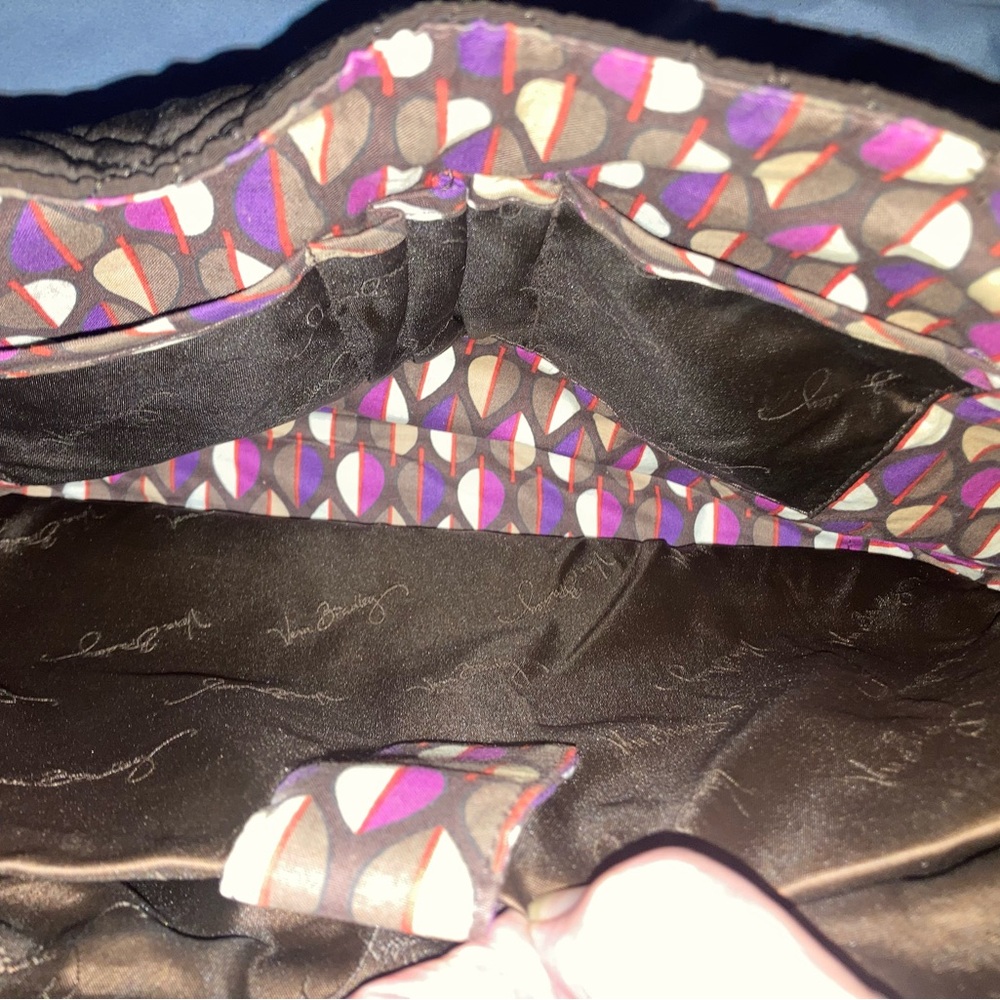 Vera Bradley Quilted Brown Messenger Bag - Picture 8 of 14